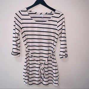 Motherhood Maternity Striped Long Sleeve Blouse